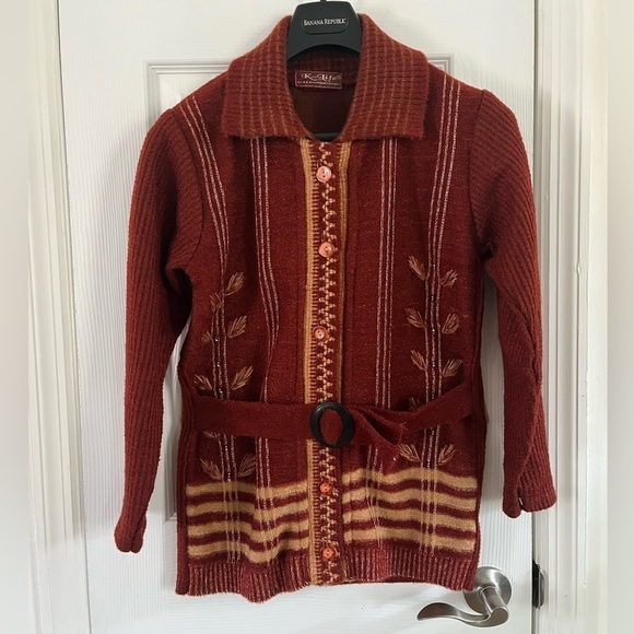 Vintage K-Lite embroidered shimmer sweater- Size M - Picture 1 of 7